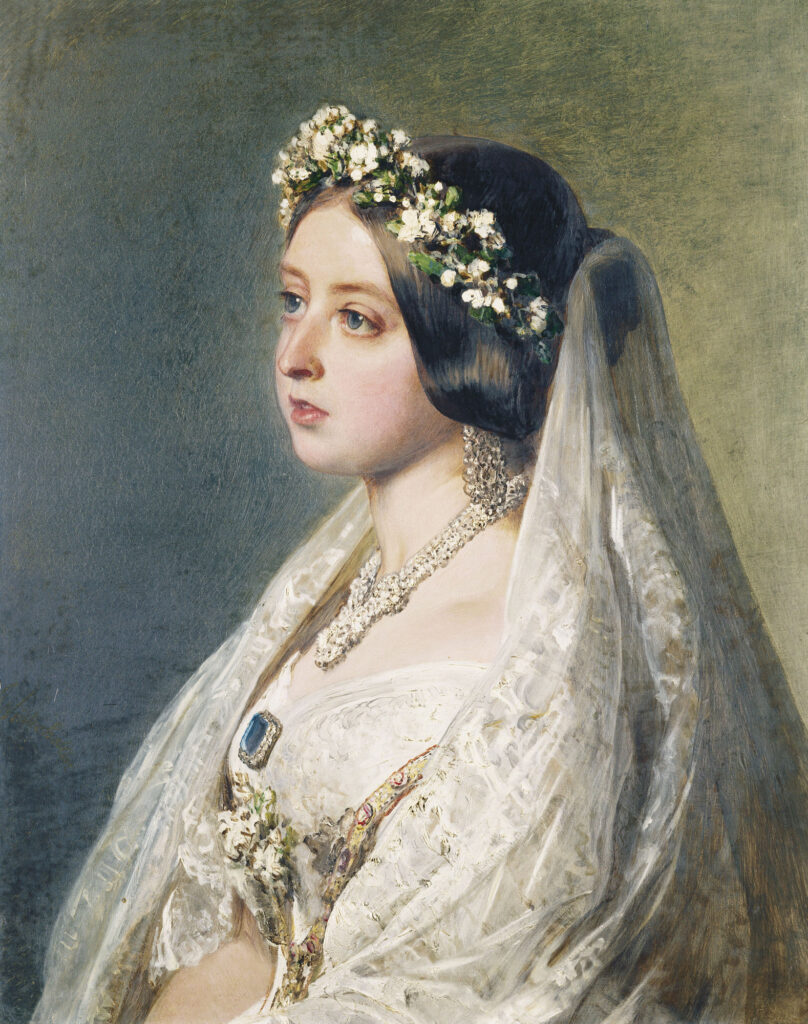 Queen Victoria on her wedding day.